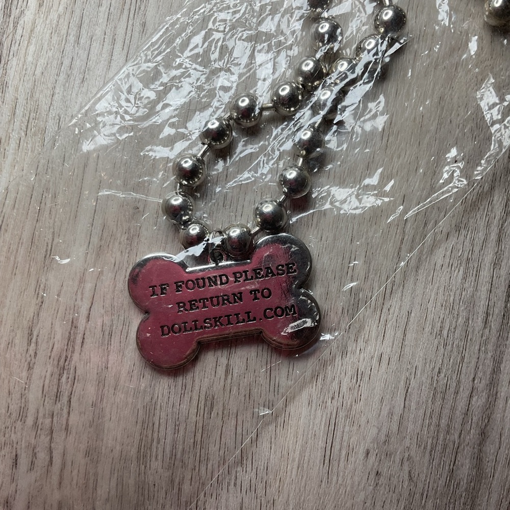 DOLLSKILL - DOG BONE BALL CHAIN NECKLACE